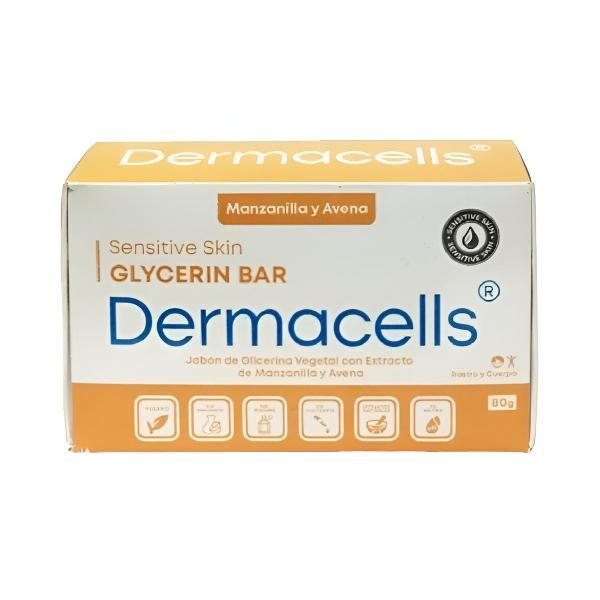 JABON GLICERINA CON MANZANILLA Y AVENA DERMACELLS 80G