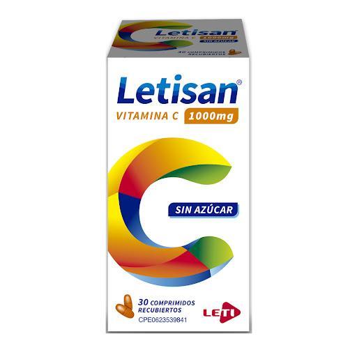 LETISAN VITAMINA C 1000MG SIN AZUCAR X 30 COMP (ACIDO ASCORBICO)