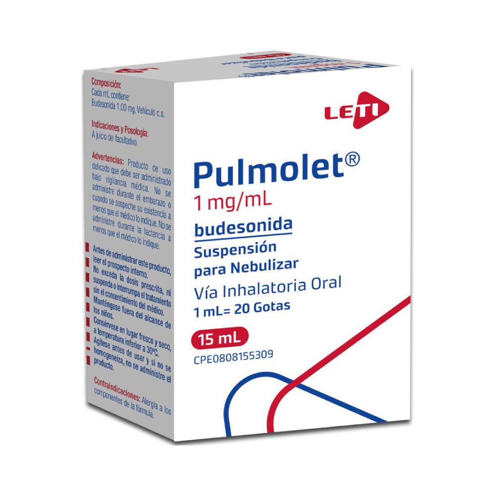 PULMOLET BUDESONIDA 1MG/ML SUSP PARA NEBULIZAR 15 ML 