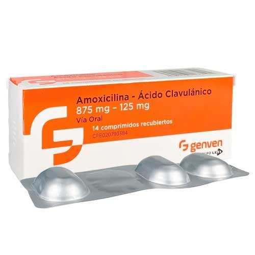 AMOXICILINA ACIDO CLAVULANICO 875MG/125MG X 14 TAB GENVEN (FULGRAM/ CURAM/ AUGMENTIN)