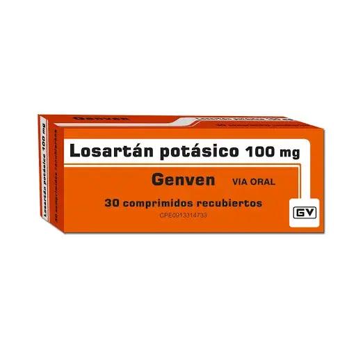 LOSARTAN POTASICO 100 MG X 30 COMP REC