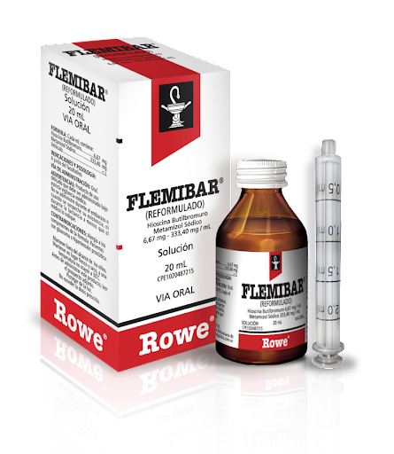 FLEMIBAR HIOSCINA-METAMIZOL 6.67-333.40 MG/ML SOL ORAL 20 ML