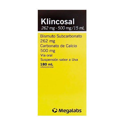 KLINCOSAL BISMUTO + CALCIO 262-500 MG SUSP SABOR UVA X 180 ML