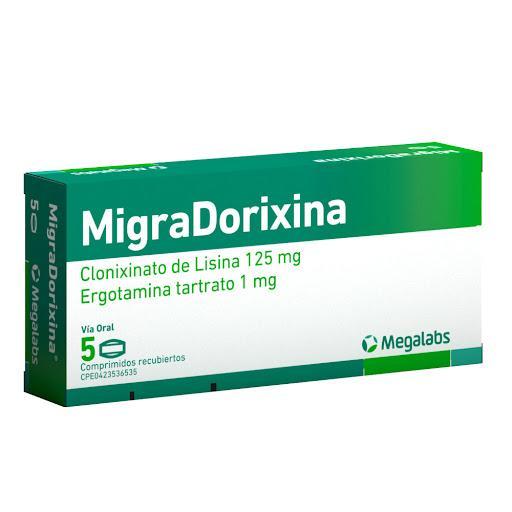 MIGRADORIXINA CLONIX LISINA+ ERGOTAMINA 125MG-1MG X 5