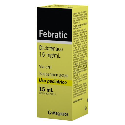 FEBRATIC DICLOFENAC POTASICO 15 MG/ML SUSP GOTAS 15 ML