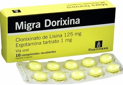 MIGRADORIXINA CLONIX LISINA+ ERGOTAMINA 125MG-1MG X 10 COMPRD 