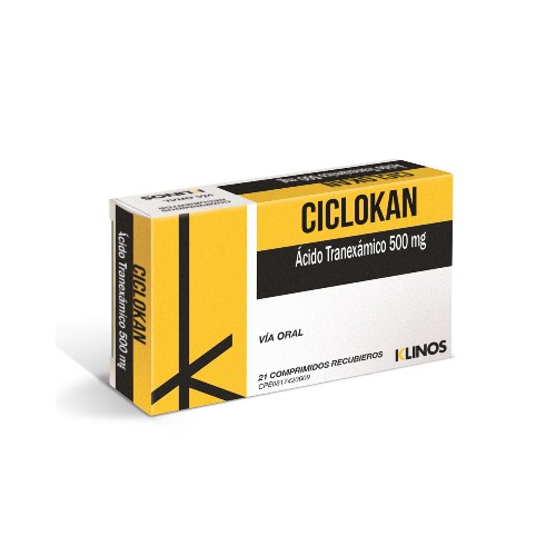 CICLOKAN ACIDO TRANEXAMICO 500 MG X 21 COMP REC