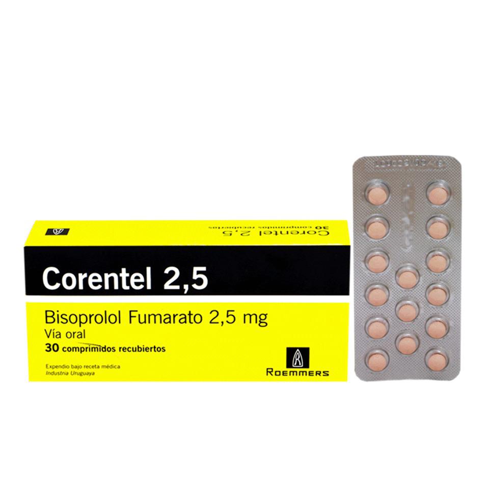 CORENTEL BISOPROLOL 2,5 MG X 30 COMPRD