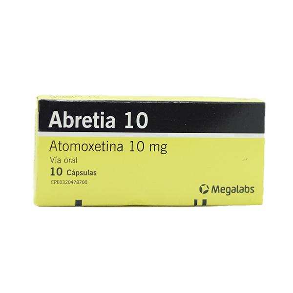 ABRETIA ATOMOXETINA 10 MG X 10 CAPS 