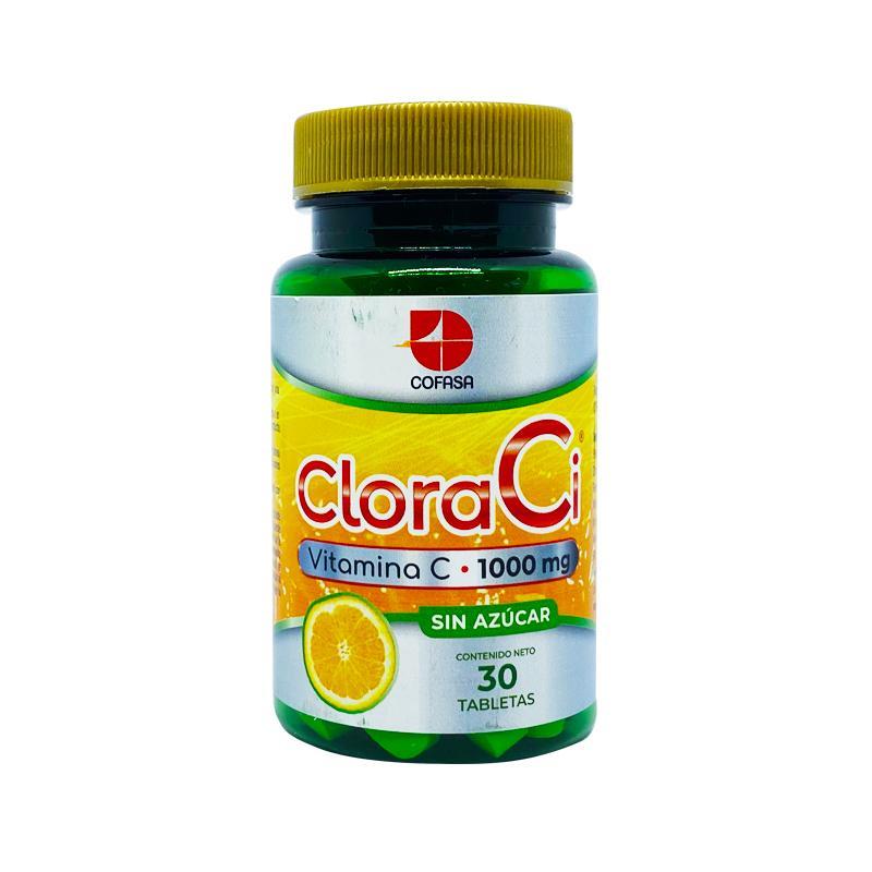 CLORACI VITAMINA C 1000MG X 30 TAB S/AZUCAR