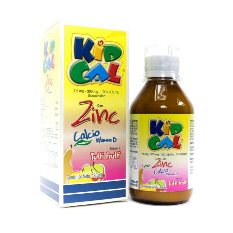 KIDCAL VIT D3- CALCIO- ZINC TUTTI-FRUTTI SUSP 180 ML