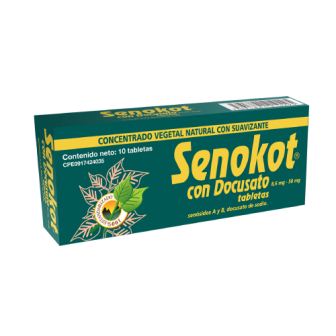 SENOKOT CON DOCUSATO 8.6MG-50MG X 10 TAB 