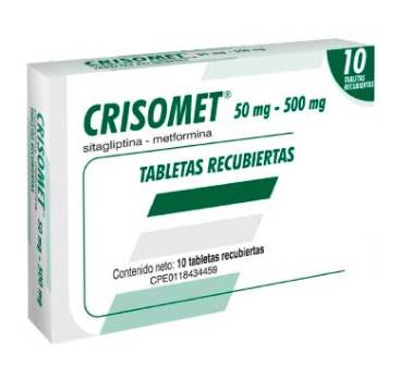 CRISOMET SITAGLIPTINA 50MG METFORMINA 500MG 10 TAB (JANUMET)