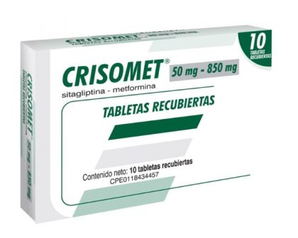 CRISOMET SITAGLIPTINA 50MG METFORMINA 850MG 10 TAB 