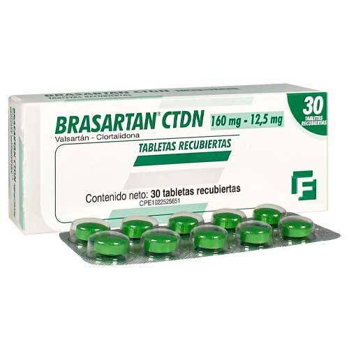 BRASARTAN CTDN VALSARTAN - CLORTALIDONA 160MG/12.5MG X 30 TAB (DIOVAN/VALPRESAN)