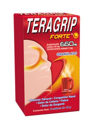 TERAGRIP FORTE DIA ACETAM+ CLORFENIRAMINA+ CAFEINA X 10 GR SOBRE