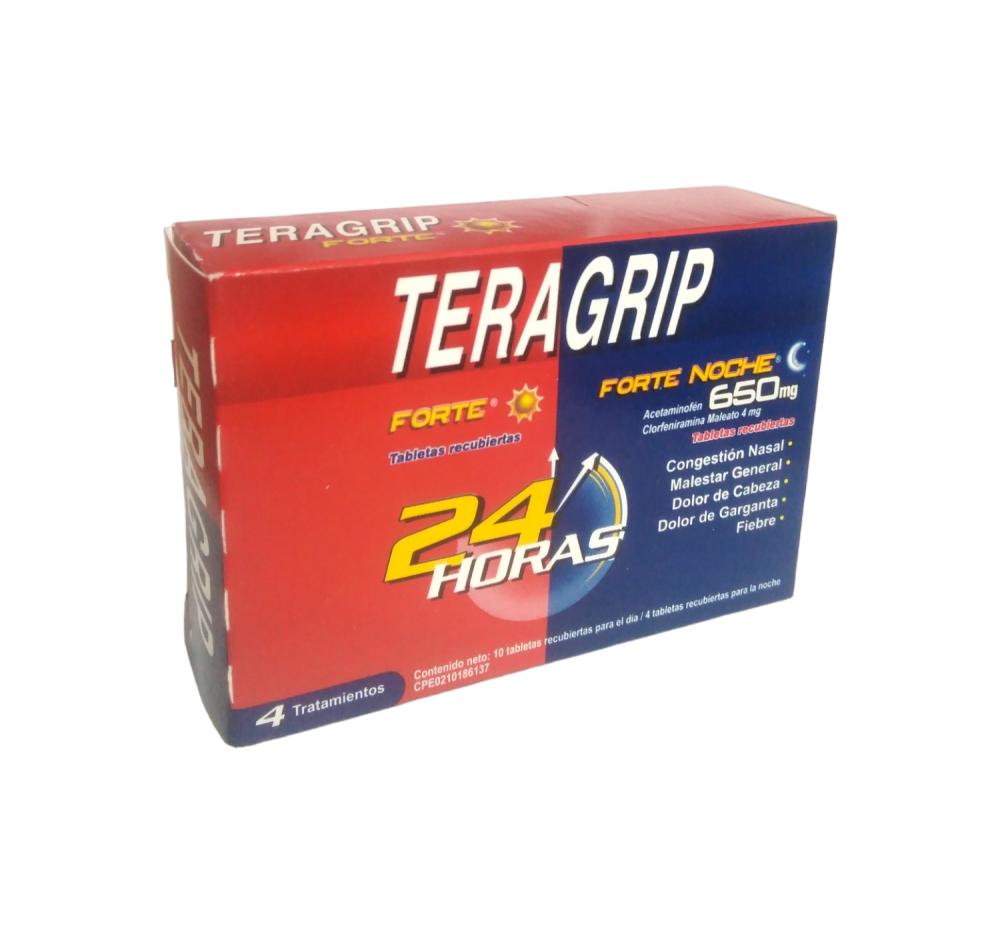 TERAGRIP FORTE ACETAMINOFEN CLORFENIRAMINA 650-4MG X 10TAB