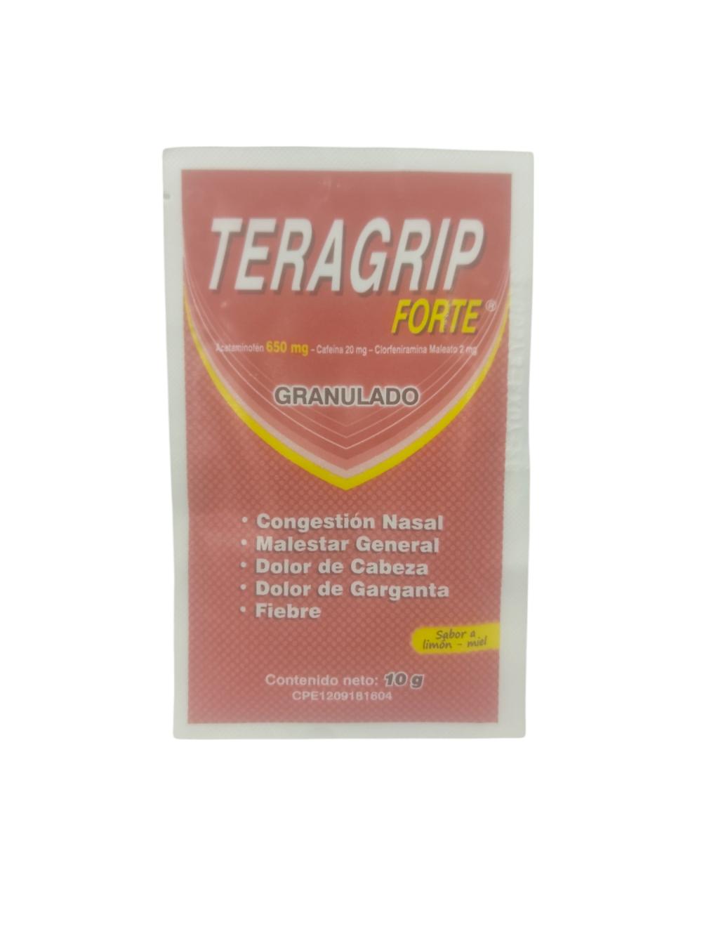 TERAGRIP FORTE DIA ACETAM/ CAFEINA/ CLORFENIRAMINA SOBRE 10 G