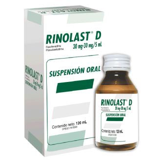 RINOLAST D FEXOFENADINA+ PSEUDOEFEDRINA 30-30MG/5ML SUSP X 120ML