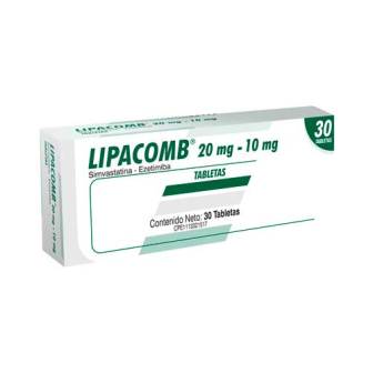 LIPACOMB SIMVASTATINA-EZETIMIBA 20-10 MG X 30 TAB (CYNT/ VASTAN/ VASOTENAL)