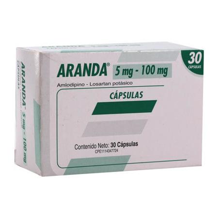 ARANDA AMLODIPINO-LOSARTAN 5MG-100MG X 30 CAPS