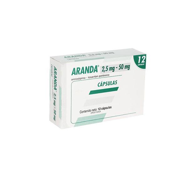 ARANDA AMLODIPINO-LOSARTAN 2.5MG-50MG X 30 CAPS