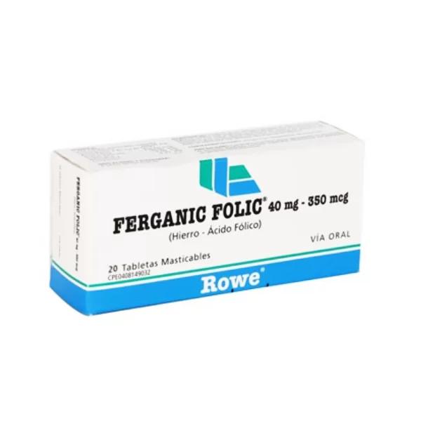 FERGANIC FOLIC 40MG/ 350 MCG (HIERRO ACIDO FOLICO) X 20 TAB (MALTOFERFOL)