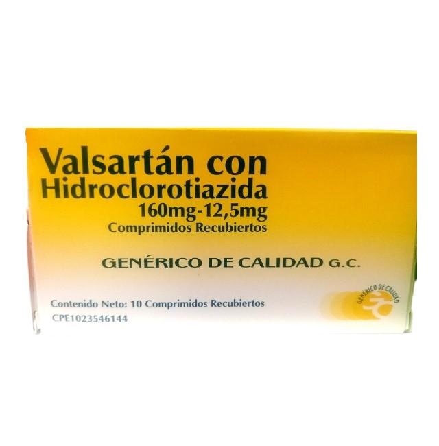 VALSARTAN 160MG HIDROCLOROTIAZIDA 12.5 MG X 10 COMP REC