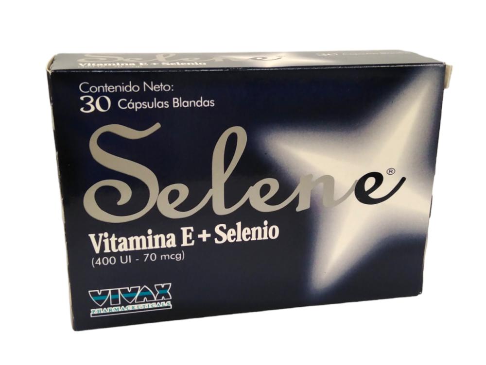 SELENE VITAMINA E + SELENIO 400IU/70UG X 30 CAP BLANDAS