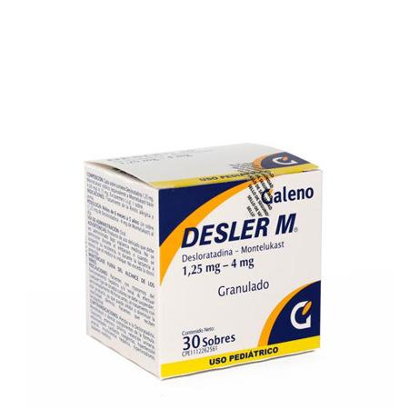 DESLER M DESLORATADINA 1.25MG MONTELUKAST 4 MG X 30 SOBRE