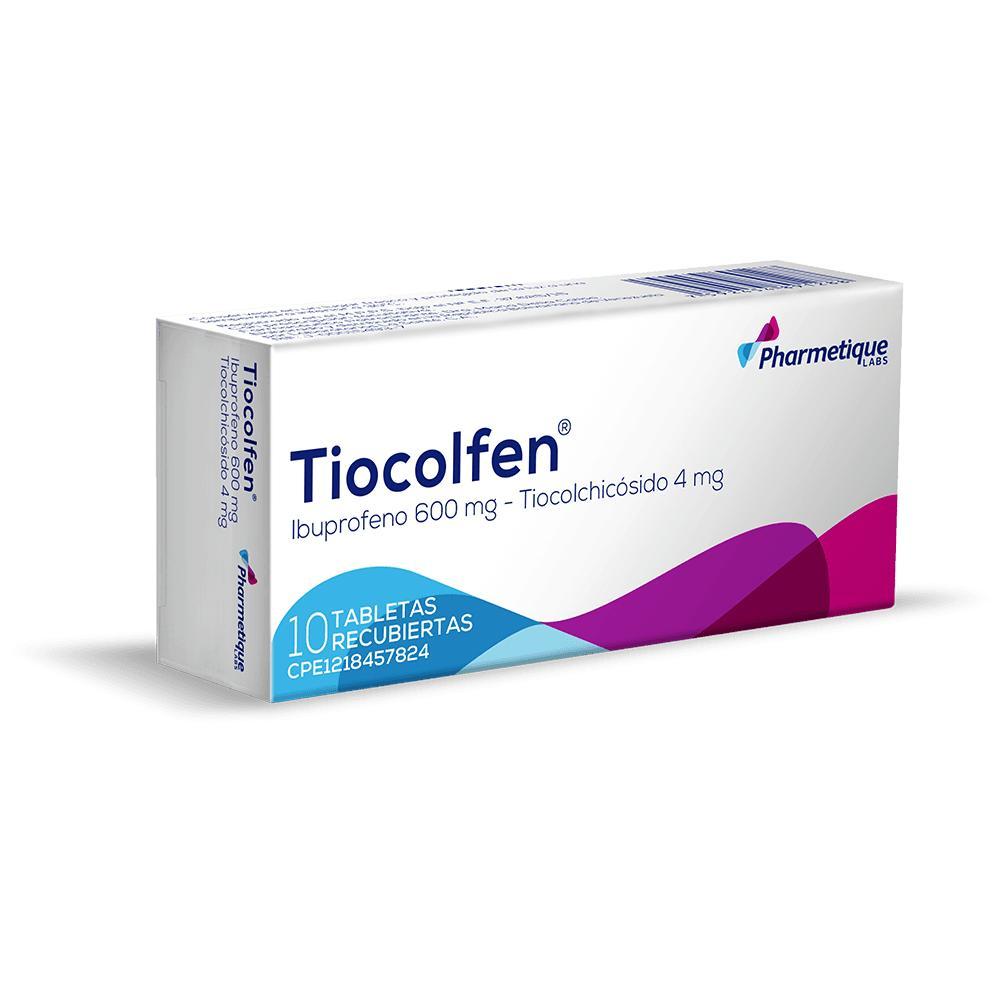 TIOCOLFEN (IBUPROFENO 600 MG - TIOCOLCHICOSIDO 4 MG) X 10 TAB REC