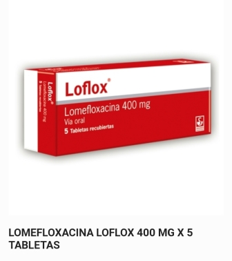 BLIST LOFLOX LOMEFLOXACINA 400MG X 5 TAB