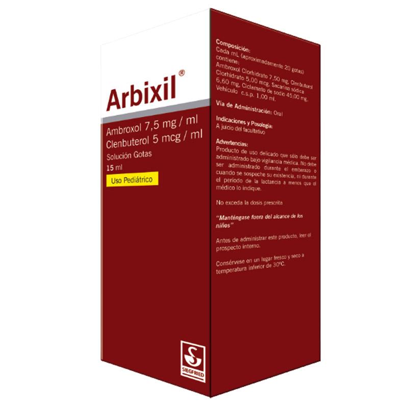 ARBIXIL AMBROXOL 7.5MG/ML CLENBUTEROL 5MCG/ML SOL GOTAS PED 15ML