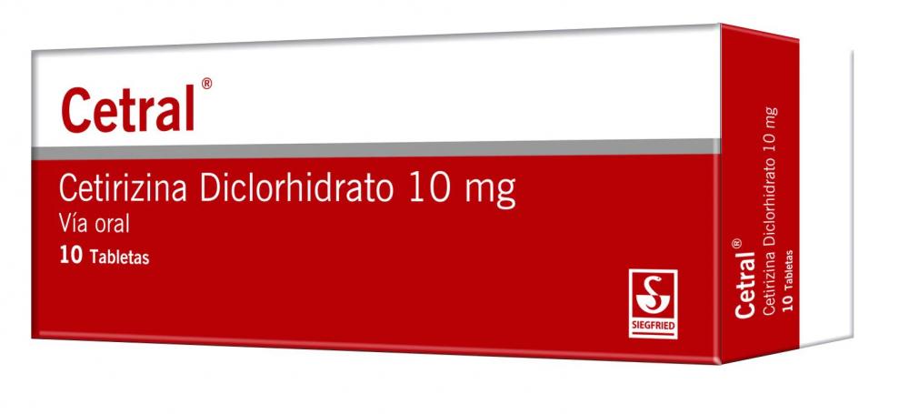 CETRAL CETIRIZINA DICLORH 10 MG X 10 TAB