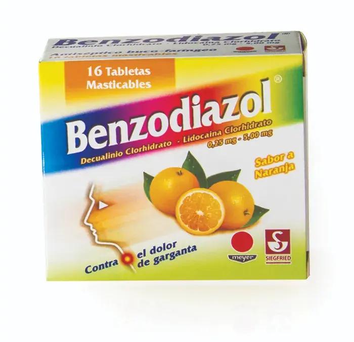 BENZODIAZOL NARANJA 16 TAB MASTICABLES