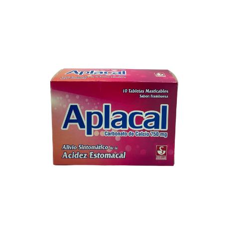 APLACAL CARBONATO DE CALCIO FRAMBUEZA 750 MG MAST X 10 TAB (ANTIACIDO)