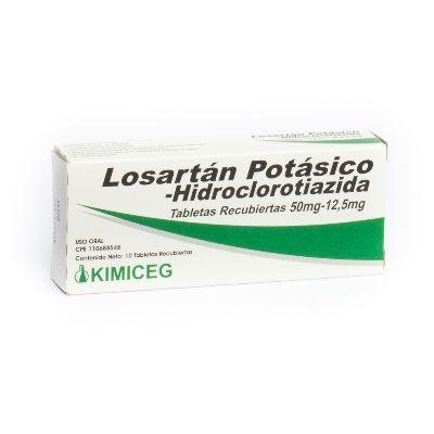 LOSARTAN POTASICO 50MG + HIDROCLOROTIAZIDA 12.5MG 10 TAB