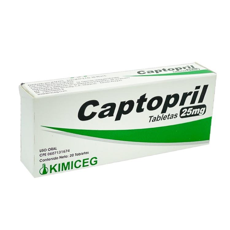 CAPTOPRIL 25 MG X 20 TAB 