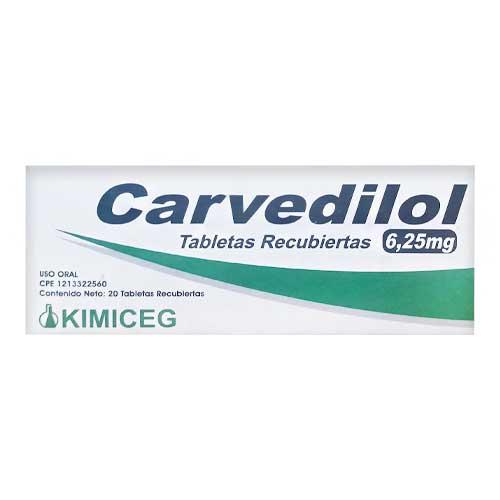 CARVEDILOL 6.25 MG X 20 TAB 