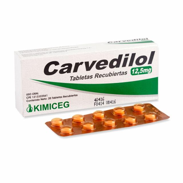 CARVEDILOL 12.5 MG X 20 TAB KIMICEG (CARVIHEM/CARVEDIL)