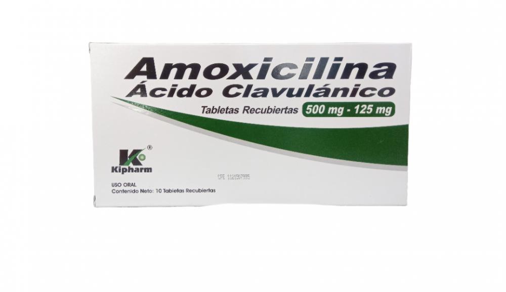 AMOXICILINA+ACIDO CLAVULANICO 500 MG -125 MG X 10 TAB