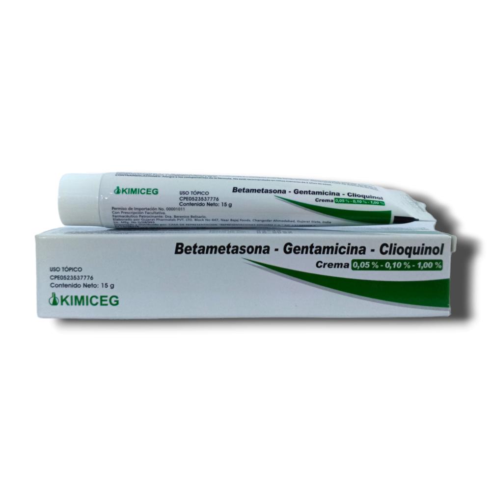 BETAMETASONA GENTAMICINA CLIOQUINOL 0.05-0.10-1.00 % CREMA 15 GR