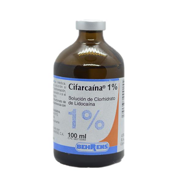 CIFARCAINA 1% 100 ML INYECTABLE CLORHIDRATO DE LIDOCAINA