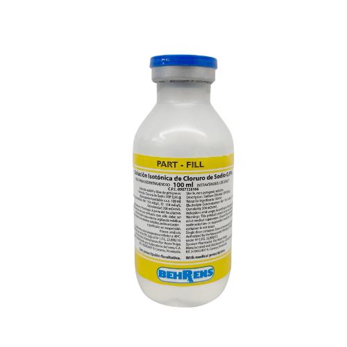 SOLUCION FISIOLOGICA 0.9% (CLORURO DE SODIO/ISOTONICA) PART-FILL 100 ML BEHRENS 