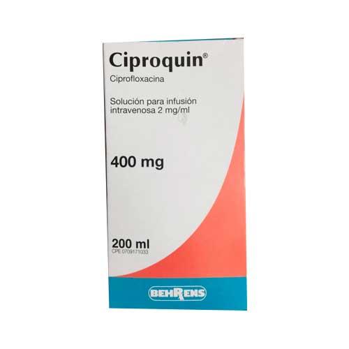 CIPROQUIN CIPROFLOXACINA 400MG INFUSION INTRAVENOSA 2MG/ML 200ML