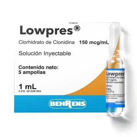 LOWPRES CLONIDINA 150 MCG/ML SOL INY I.M I.V (CATAPRESAN/ CLONIPRES)