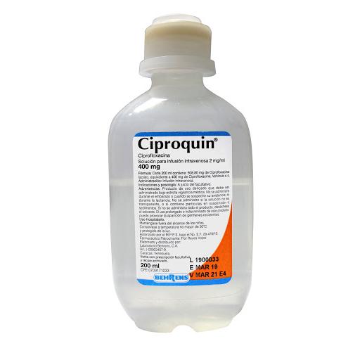 CIPROQUIN CIPROFLOXACINA 200MG INFUSION INTRAVENOSA 2MG/ML 100ML