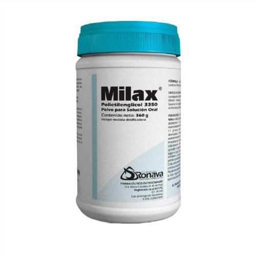 MILAX 8.5G POLIETILENGLICOL 3350 POLVO PARA SOLUCION ORAL 360 G (EVALAX)