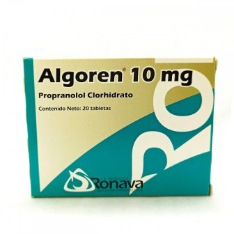 ALGOREN PROPRANOL CLORHIDRATO 10 MG 20 TAB (INDERAL)