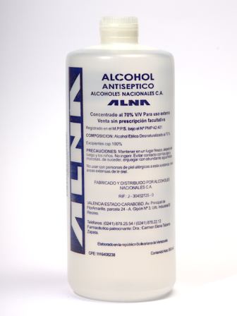 ALNA ALCOHOL ISOPRO 70% X 950 ML